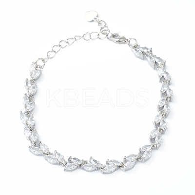 Brass Charm Bracelets BJEW-B010-01P-1