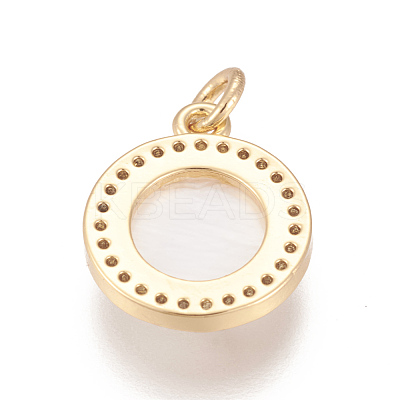 Brass Micro Pave Cubic Zirconia Pendants X-ZIRC-L078-043K-NR-1