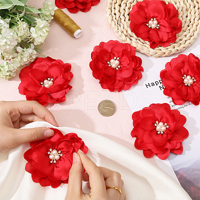 Polyester & Alloy & Acrylic & Abs Flower Ornament Accessories DIY-WH0588-78A-1