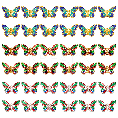 36Pcs 3 Colors Alloy Enamel Beads FIND-CA0009-29-1
