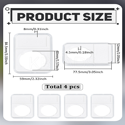 4Pcs Plastic Coin Storage Box AJEW-LP0003-11A-1