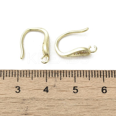 Brass Micro Pave Cubic Zirconia Earring Hooks KK-C048-14G-G-1