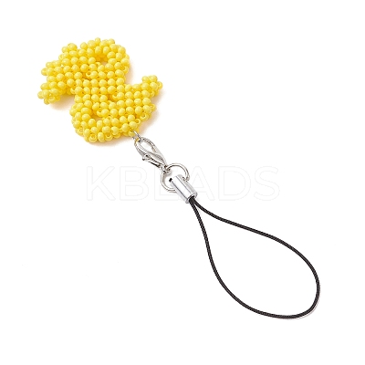 Glass Beaded Dollar Sign Pendant Decorations HJEW-MZ00149-1