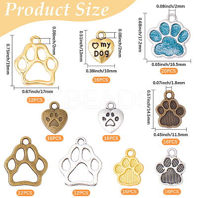 152Pcs Tibetan Style Alloy Pendants FIND-BM0001-71-1