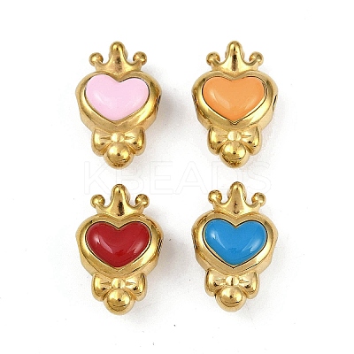 304 Stainless Steel Enamel Beads STAS-Z140-12G-1