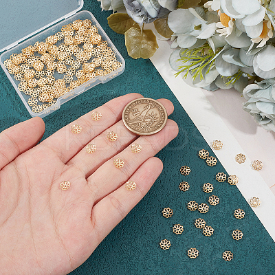 200Pcs 316 Stainless Steel Bead Caps STAS-UN0059-30-1