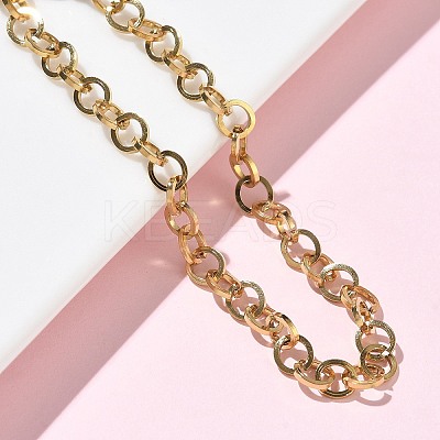 304 Stainless Steel Rolo Chain Bracelets for Women BJEW-Z152-01G-1
