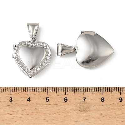316 Stainless Steel Locket Pendants STAS-K321-25P-1