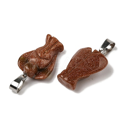 Synthetic Goldstone Pendants G-B127-10P-01-1