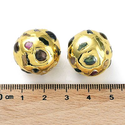 Natural Dyed White Jade Round Beads KK-K348-22G-1