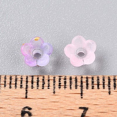 Frosted Transparent Acrylic Beads X-OACR-N137-72C-1