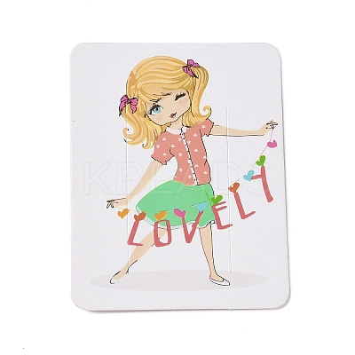 Rectangle Paper Hair Clip Display Cards CDIS-C004-03L-1