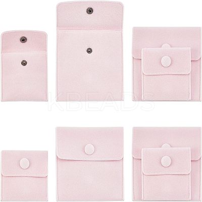 8Pcs 2 Style Square Velvet Jewelry Bags TP-FH0001-01A-1