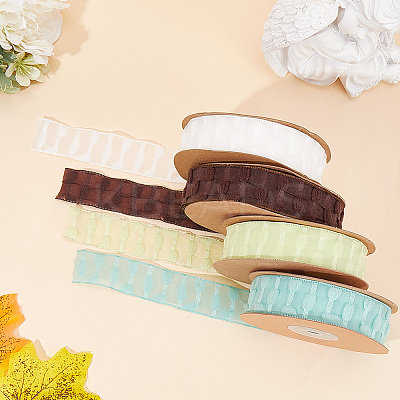 10 Yards Polyester Lace Trim Ribbon OCOR-WH20005-42D-1