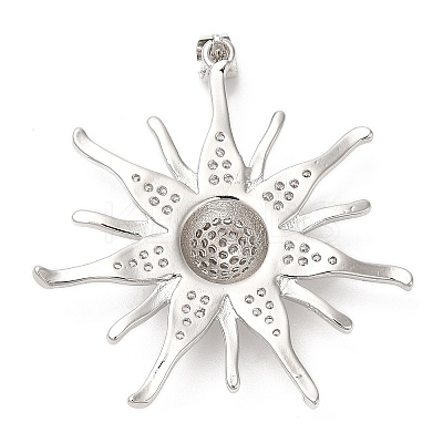 Brass Micro Pave Cubic Zirconia Pendants KK-Q775-06P-1