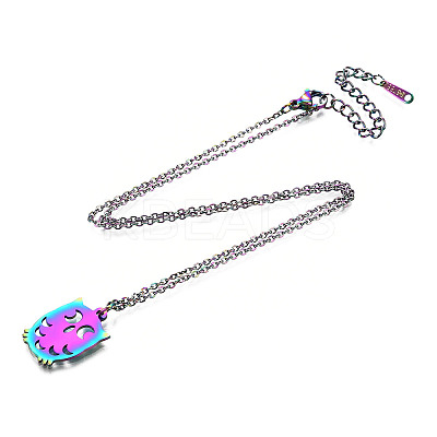 201 Stainless Steel Pendants Necklaces LS-NJEW-S105-JN641-1