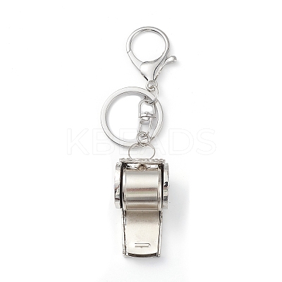 Shining Zinc Alloy Rhinestone Whistle Pendant Keychain LS-KEYC-O014-01P-04-1