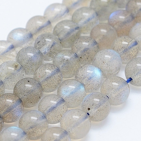 Natural Labradorite Beads Strands G-J373-14-4mm-1