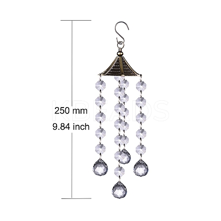Crystal Glass Sun Catcher Pendant PW-WG3FF73-01-1