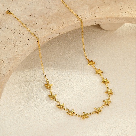 Ocean 304 Stainless Steel Link Chain Necklaces for Women NJEW-A060-01A-G-1