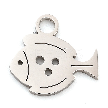 Anti-Tarnish 304 Stainless Steel Pendants STAS-R134-05P-1