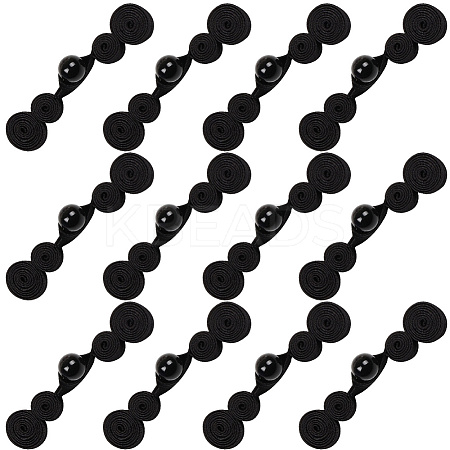 12Pcs Polyester Resin Cheongsam Buckle for Chinese Formal Dress DIY-CY0001-86A-1