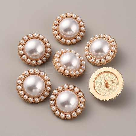 Plastic Imitation Pearl Shank Buttons DIY-WH0034-64KCG-1