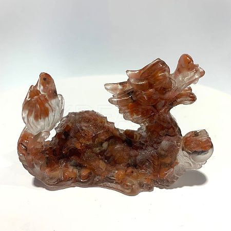 Natural Red Agate Dinosaur Display Decorations WG87302-09-1
