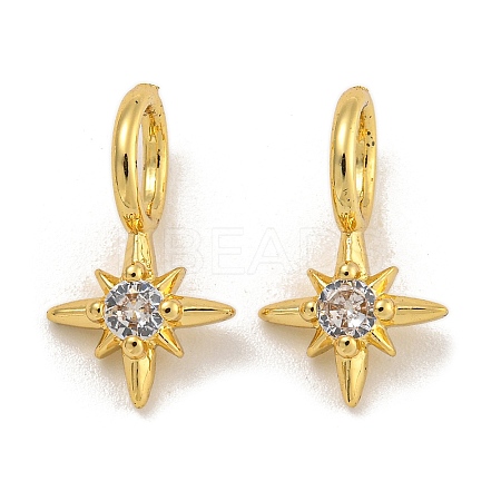 Rack Plating Brass Micro Pave Cubic Zirconia Pendants KK-C074-63G-1
