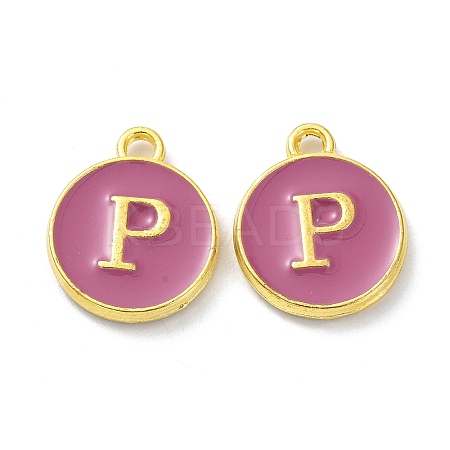 Golden Plated Alloy Enamel Charms ENAM-XCP0001-13P-1