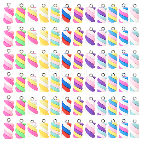 72Pcs 12 Colors Handmade Polymer Clay Charms CLAY-NB0001-66-1