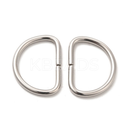 Non-Tarnish 304 Stainless Steel D Rings STAS-L207-25P-1