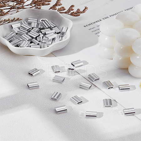 150Pcs DIN6063 Aluminum Slide Charms ALUM-LP0001-01-1