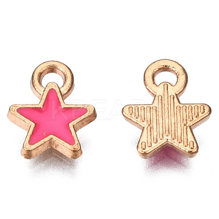 Alloy Enamel Star Charms ENAM-N054-69B-NR-1
