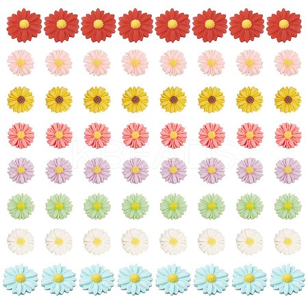 Flatback Hair & Costume Accessories Ornaments Resin Flower Daisy Cabochons CRES-SC0001-08-1
