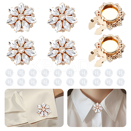 Alloy Cufflinks & 4-Hole Plastic Buttons HJEW-NB00251-1