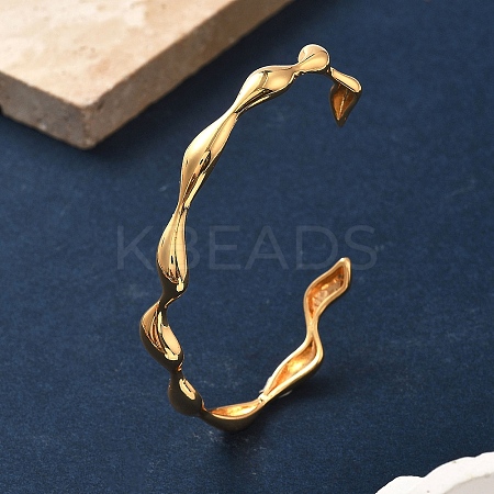 Brass Cuff Bangles for Women BJEW-F482-10G-1