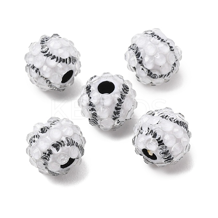 Sports Theme Opaque Acrylic European Beads RB-CBA95A4-04A-01-1
