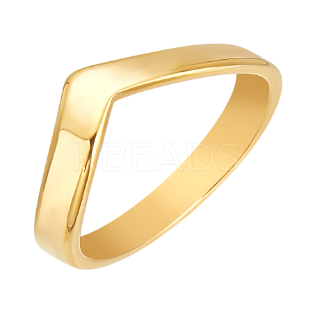 1Pc Stainless Steel Chevron Ring with Blue Zircon for Women - Elegant Jewelry RJEW-LP0001-15A-1