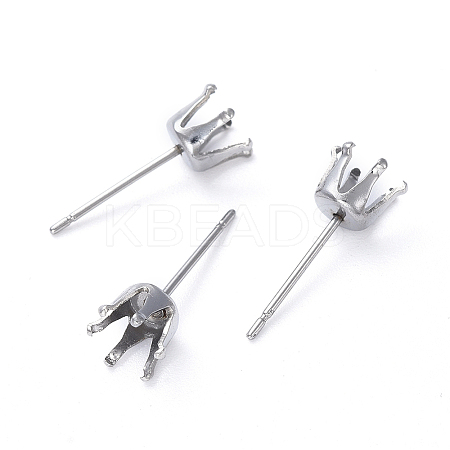 Tarnish Resistant 304 Stainless Steel Post Stud Earring Settings LS-STAS-E466-20P-1