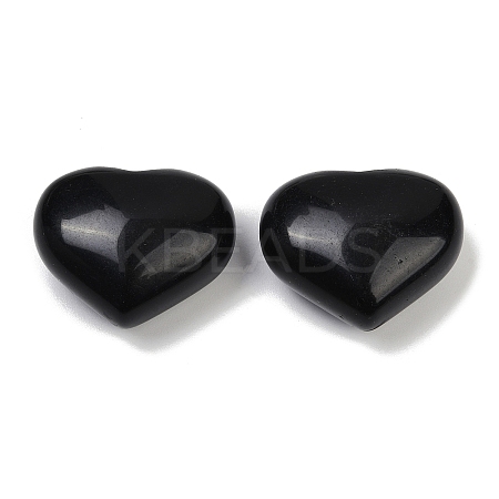 Heart Natural Obsidian Palm Stones G-C186-02I-1
