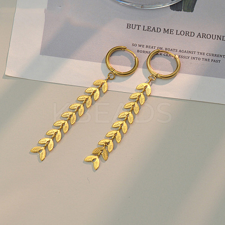 304 Stainless Steel Tassel Hoop Earrings WG88F28-01-1