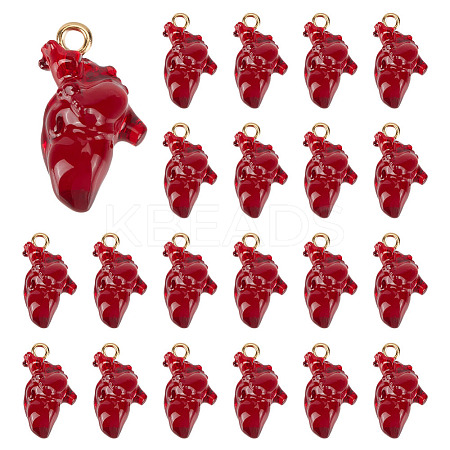 22Pcs Transparent Resin Pendants RESI-ME0001-14-1