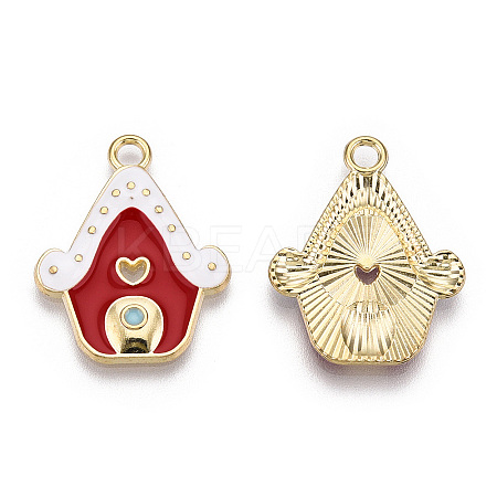 Rack Plating Alloy Enamel Pendants LS-ENAM-N055-154-1