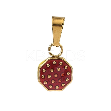304 Stainless Steel Enamel Fruit Vegetable Charms STAS-F336-02B-G-1