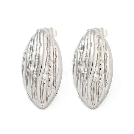 Non-Tarnish Horse Eye 304 Stainless Steel Ear Studs EJEW-L290-030P-1
