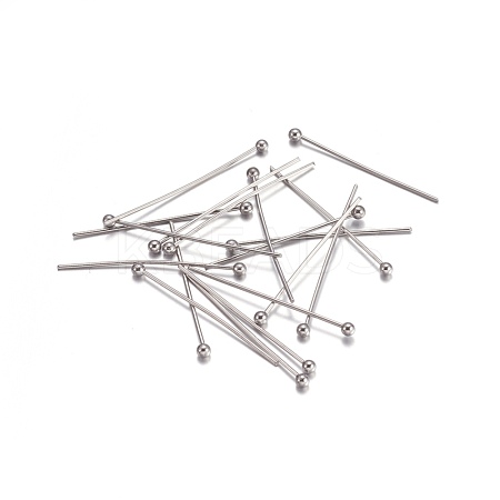 Tarnish Resistant 304 Stainless Steel Ball Head Pins STAS-O105-04-0.6x25mm-1