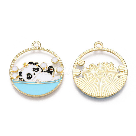 Alloy Enamel Pendants ENAM-D047-01G-02-1