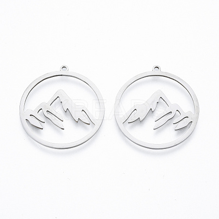 Non-Tarnish 304 Stainless Steel Pendants A-STAS-N090-LA911-1-1