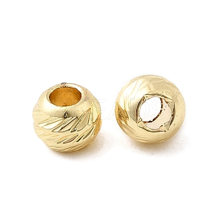 Corrugated Round Brass Beads KK-H520-03B-G-1